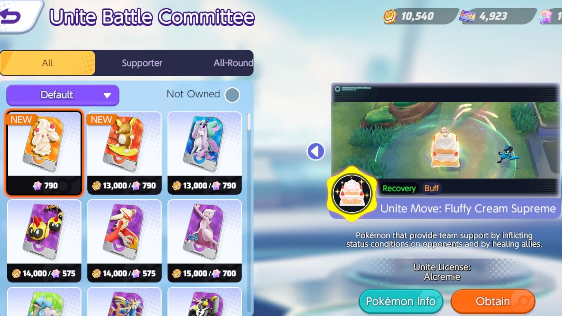 Alcremie can be purchased from the in-game shop (Image via The Pokemon Company)